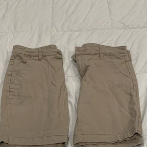 Girls size 12 plus khaki shorts